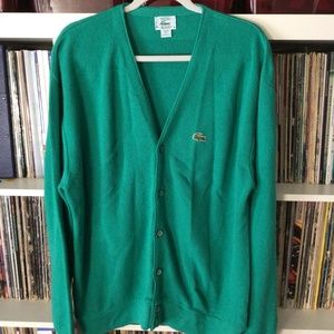 1960s made in US Izod green cardigan